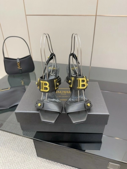 Balmain 2025/SS Metal Heel High Heel Sandals - KFY00320