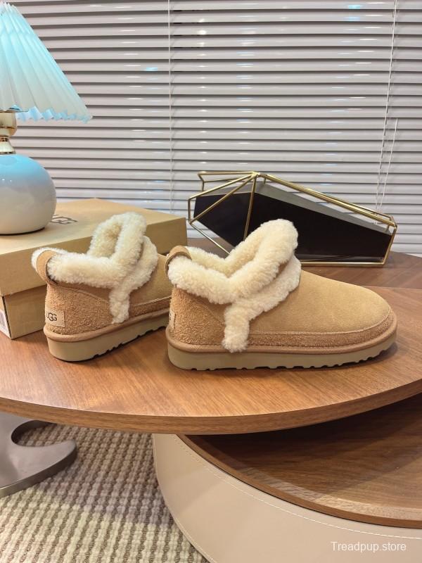 UGG 2025/SS Snow Boots with High-End Lamb Fur Collar Design - MJ00251