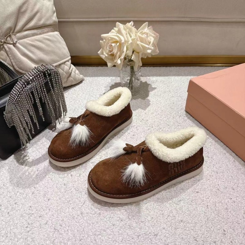 MIU MIU 2025 SS Korean Style Popular Small Potato Snow Boots Upgraded Version - LY00290