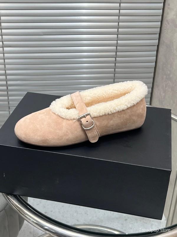 Alaia Fall/Winter 2025 Wool Mary Jane Ballet Flats - KFY00310