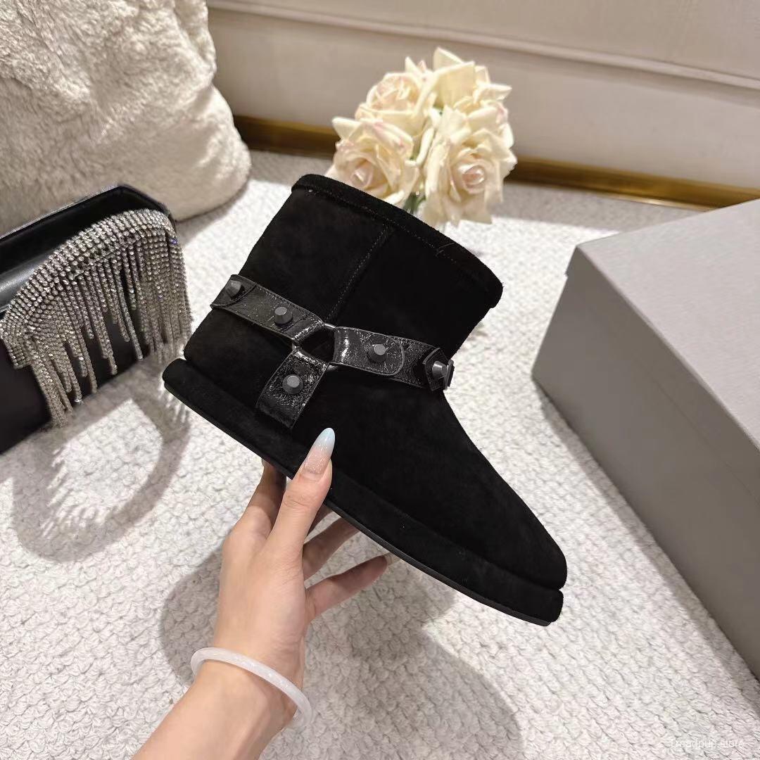 Balenciaga F022 Winter Wool Short Boots Snow Boots - F022