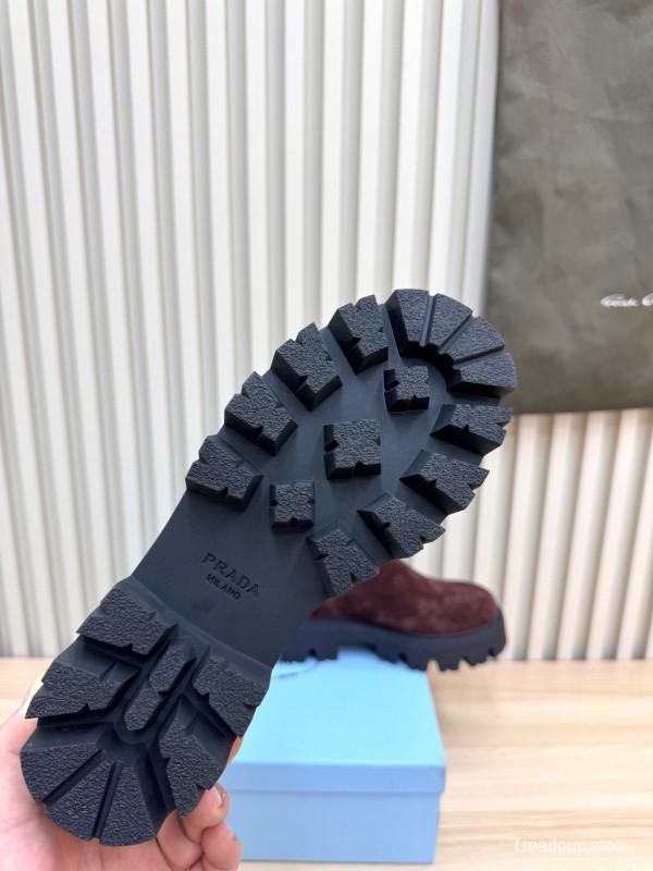 Prada 2025 SS Chunky Platform Ankle Boots - LY0340