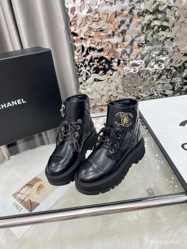 Chanel 2025/SS Autumn Winter New Boots with Double C Leather Buckle - LY00340