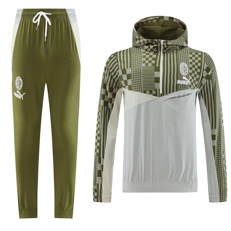 AC Milan Half Zipper Jacket+Long Pants S-2XL