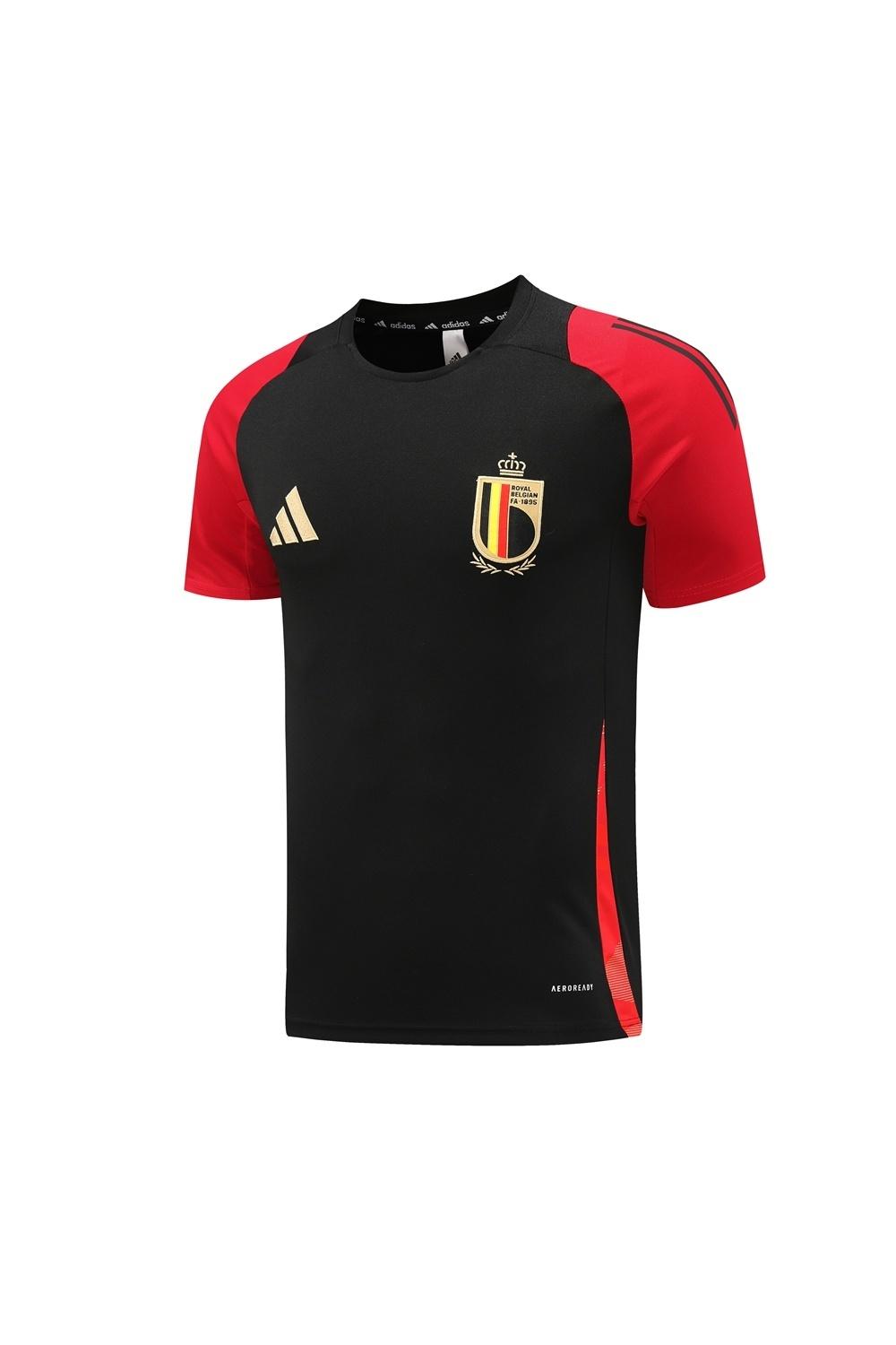 2025 Belgium Black Short Sleeve+Soccer Shorts