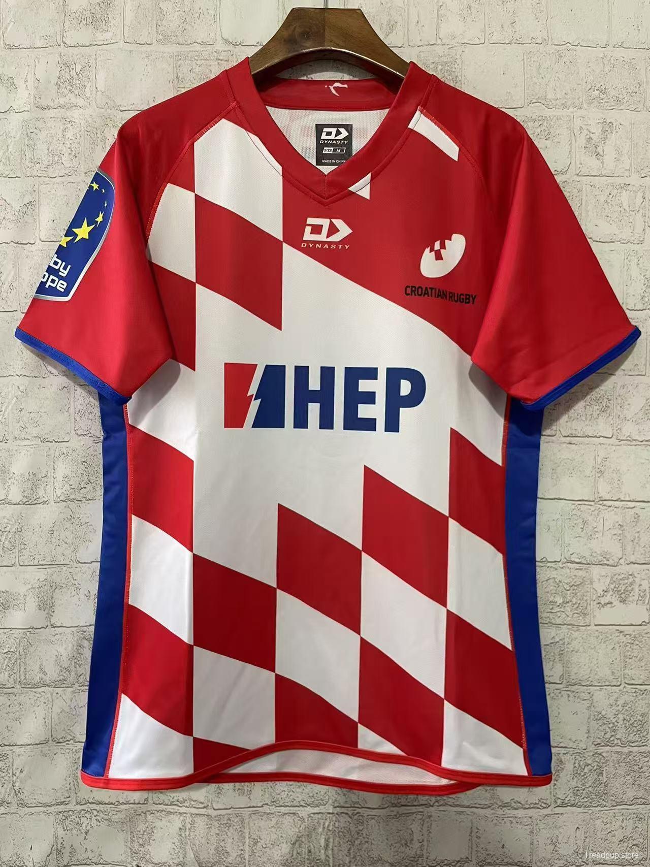 2026 Croatia Red and White Checkerboard Pattern Jersey