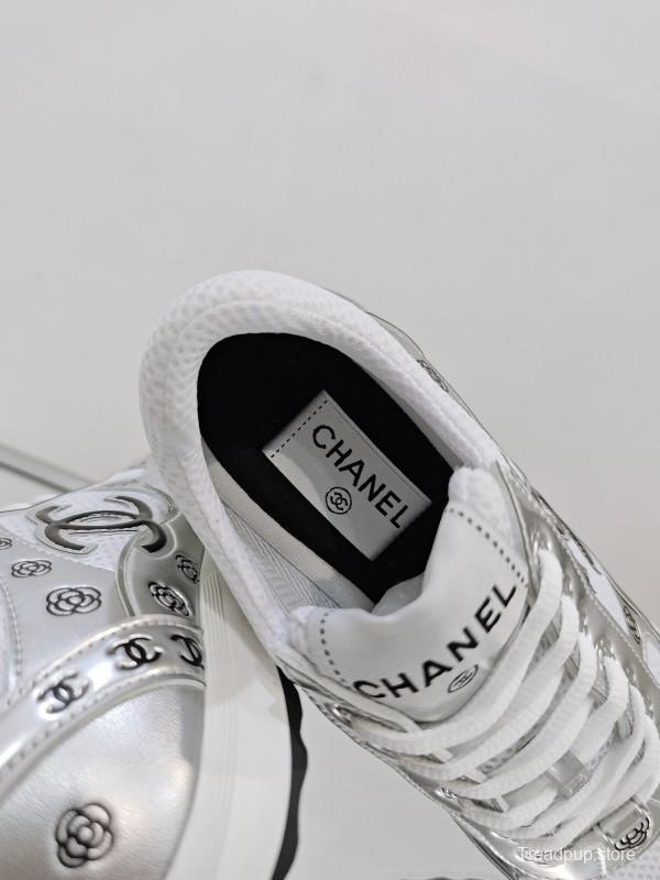 Chanel 2025 SS Limited Edition Silver Horn King 2nd Generation Unisex Sneakers - KFY00340
