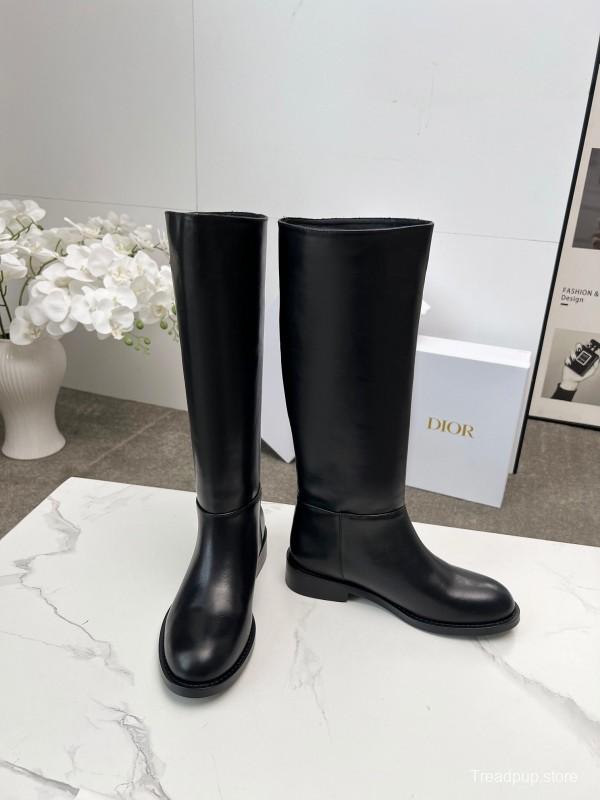Dior 2025 SS Retro British Style Brogue New Knight Boots - LY00460