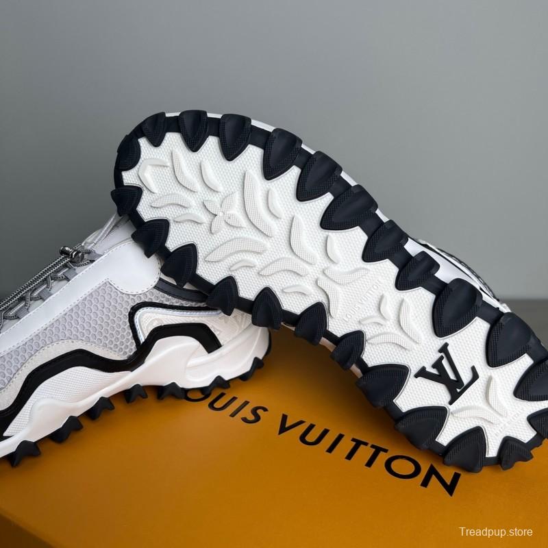 LV RUSH Calfskin Metal LV Circle Accessory Slip-Resistant Low-Top Casual Lifestyle Shoes - YC