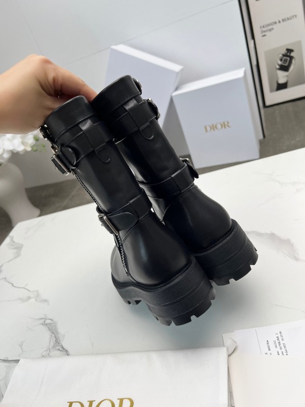 Dior 2025/ss Retro British Style Brogue New Knight Boots - LY00390