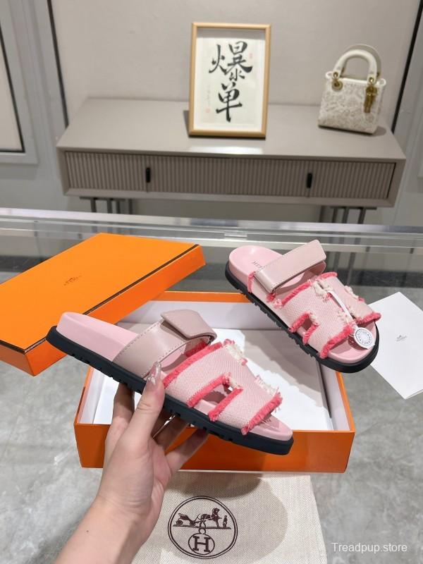 H Sandals 2025SS Latest Official Weaving Tassel Slides - LY00270