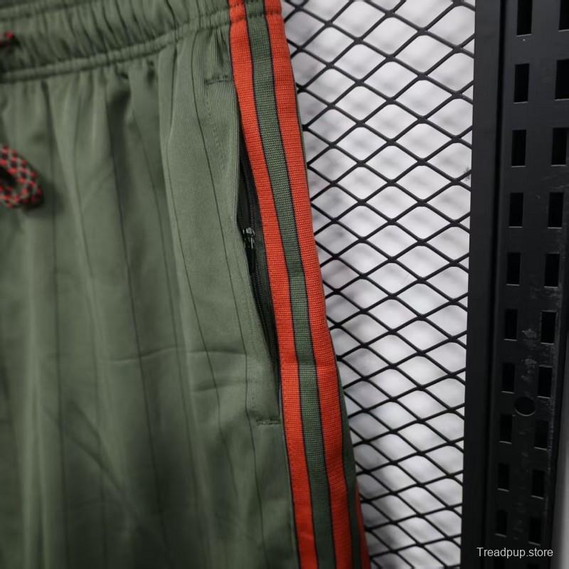 Player Version 25/26 Bayern Munich Olive Green with Orange Side Stripes Shorts