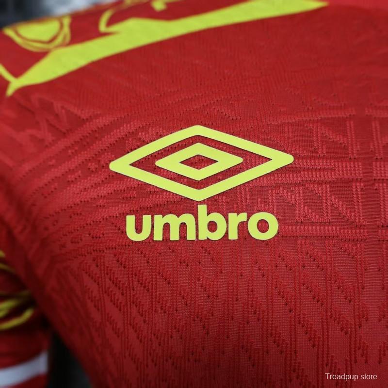 Player Version 2026 DR Congo Away Red Yellow Flame Jersey