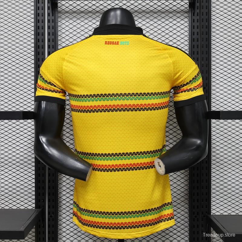 Player Version 2027 Jamaica Home Yellow with Reggae Stripe Jersey