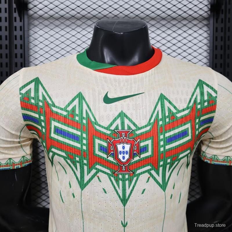 Player Version 2026 Portugal Cream with Geometric Tribal Pattern Special Edition  Jersey