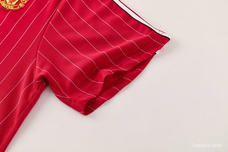 26/27  Manchester United Red Short Sleeve+Soccer Shorts