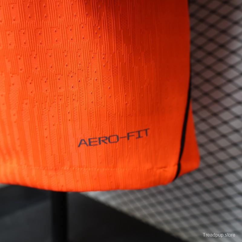 Player Version 2026 Netherlands Orange with Black Side Panel Home Jersey