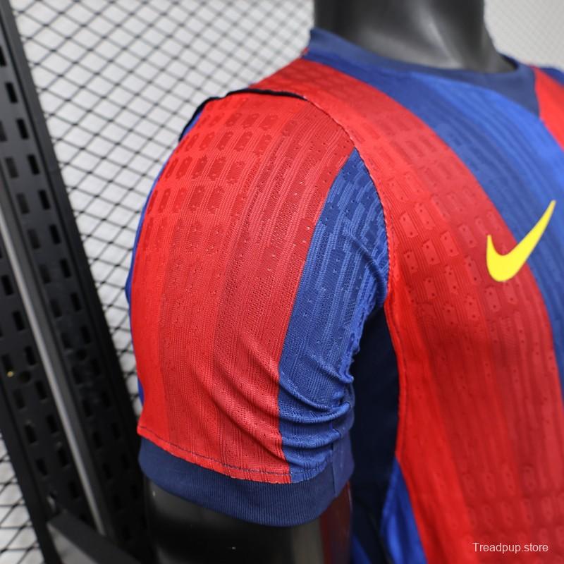 Player Version 25/26 FC Barcelona Blue & Red Vertical Stripes with Spotify Home Jersey