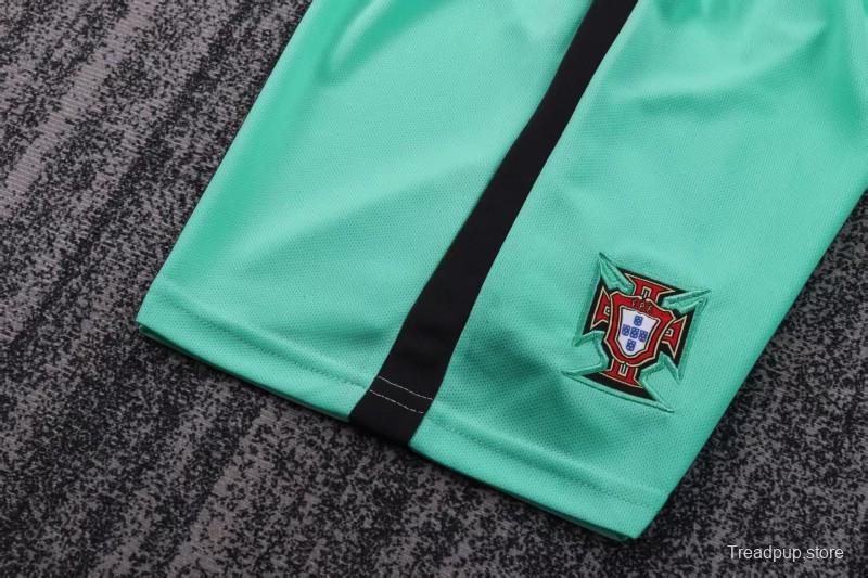 Retro Kids 2016 Portugal Away Green Jersey