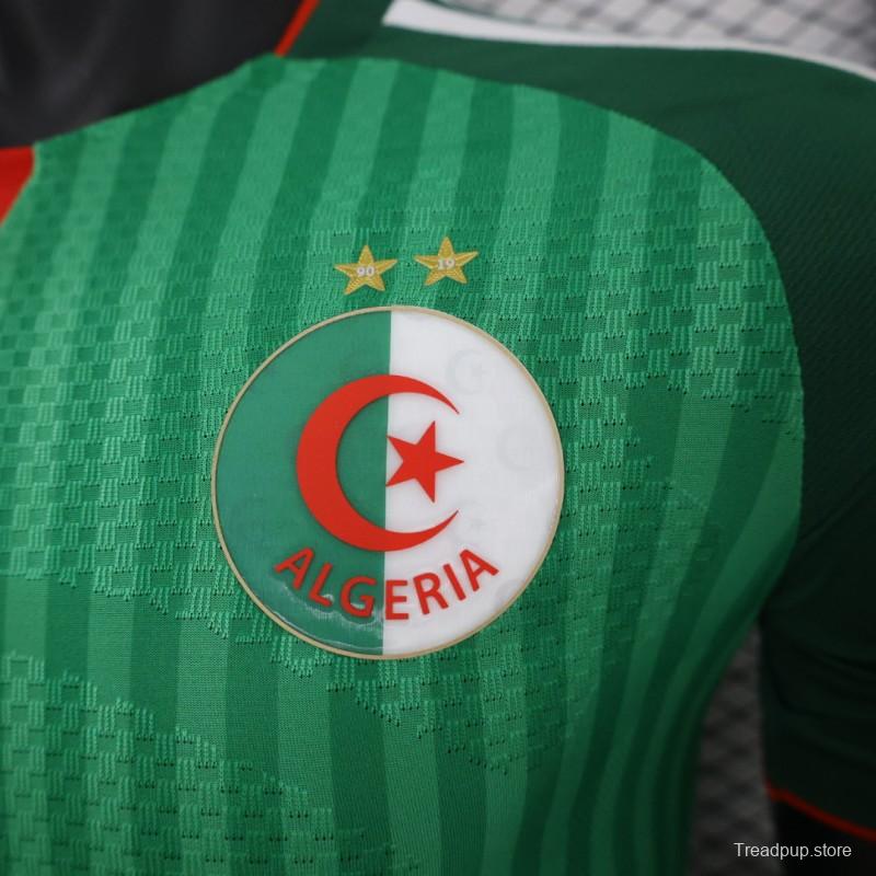 Player Version 26/27  Algeria Green Stripe V-Neck Special Edition Jersey