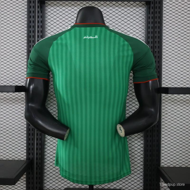 Player Version 26/27  Algeria Green Stripe V-Neck Special Edition Jersey