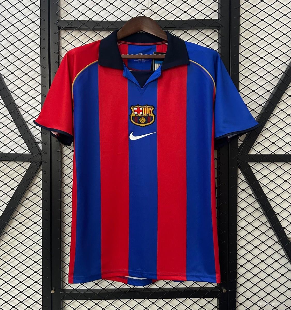 01/02 Retro Barcelona Home Jersey