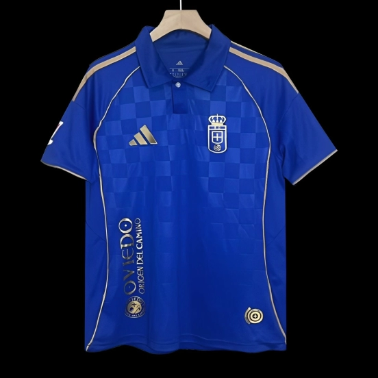 25/26 Real Oviedo Centenary Home Blue Jersey