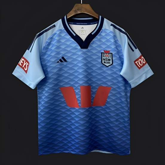 2026 NSW Blues Sky Blue to Navy Blue Gradient with Diamond Pattern Jersey