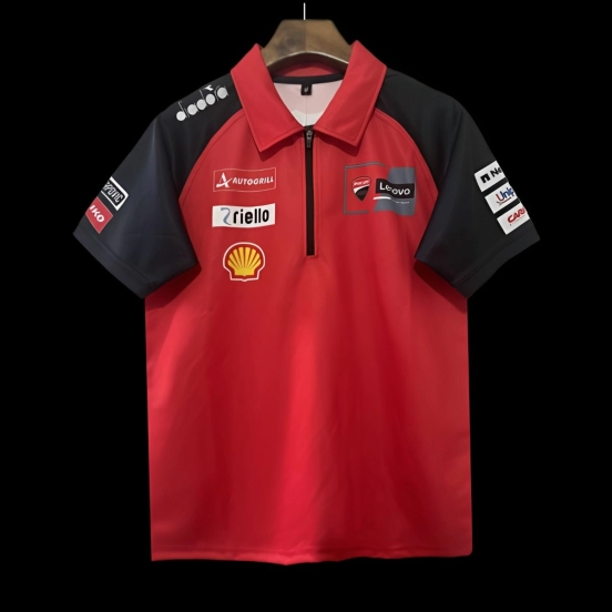 2024 F1  Ducati Corse Red with Black  Sleeves Racing Motorsports Polo