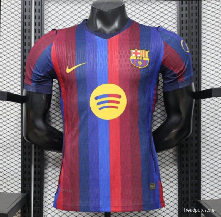 Player Version 26/27 FC Barcelona Deep Blue & Red Stripe  Home Jersey