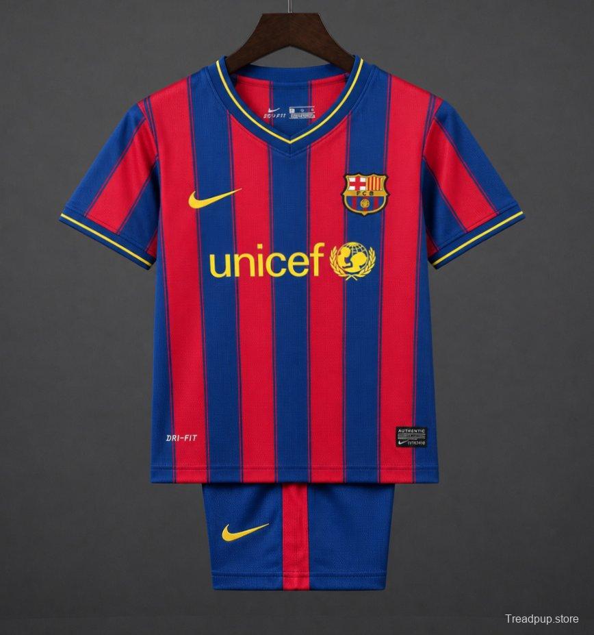 Retro Kids 09/10 FC Barcelona Home Jersey